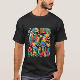 Bruh 6 7 Zes Zeven 67 Meme Grappig 67 Bruh Autisme T-shirt