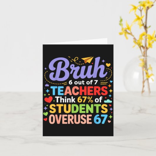 Bruh 6 Out Of 7 Teachers Think 67% Of Students Ove Kaart (Gele Bloem)