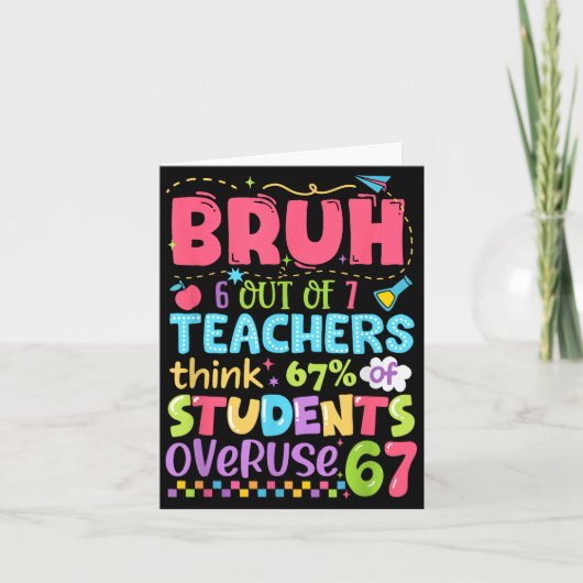 Bruh 6 Out Of 7 Teachers Think 67% Of Students Ove Kaart (Voorkant)