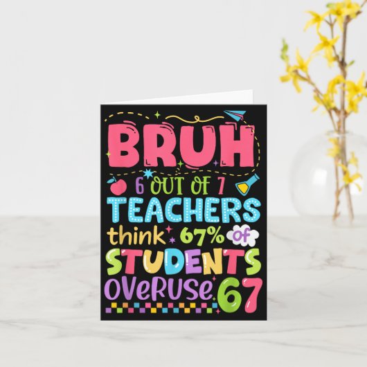 Bruh 6 Out Of 7 Teachers Think 67% Of Students Ove Kaart (Gele Bloem)