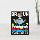 Bruh 6 Out Of 7 Teachers Think 67 Percent Students Kaart (Voorkant)
