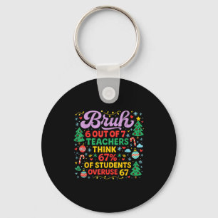 Bruh 6 van de 7 leraren 67 procent studenten meme  sleutelhanger