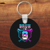Bruh 9th Birthday Boy Baseball Ice Cream Drip 9 Ye Sleutelhanger (Voorkant)