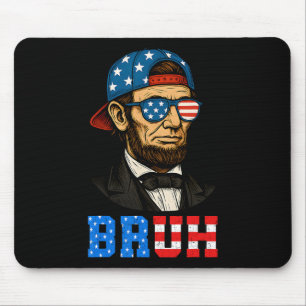 Bruh Abraham Lincoln Patriottisch 4 juli Mannen Bo Muismat