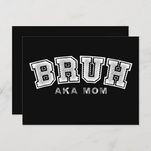 Bruh aka mam grappig Moederdag retro  Briefkaart (Voorkant / Achterkant)