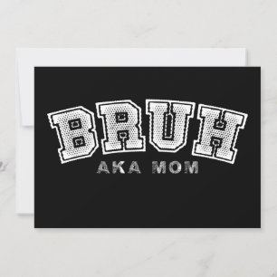 Bruh aka mam grappig Moederdag retro  Kaart