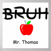 "Bruh" Apple docent Poster (Voorkant)