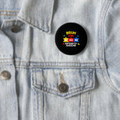 Bruh au-some autisme bewustzijn jongen grappig ste ronde button 5,7 cm (In situ)