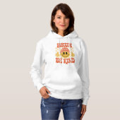 Bruh Be Kind Happy Face Beanie Orange Hoodie (Voorkant volledig)