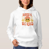 Bruh Be Kind Happy Face Beanie Oranje Hoodie (Voorkant)