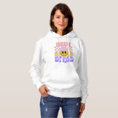 Bruh Be Kind Happy Face Beanie Pastel Gradiënt Hoodie (Voorkant volledig)