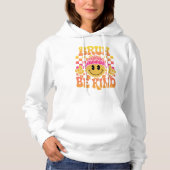 Bruh Be Kind Happy Face Beanie Sunset Gradiënt Hoodie (Voorkant)