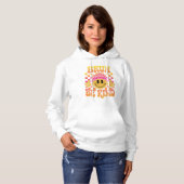 Bruh Be Kind Happy Face Beanie Sunset Gradiënt Hoodie (Voorkant volledig)