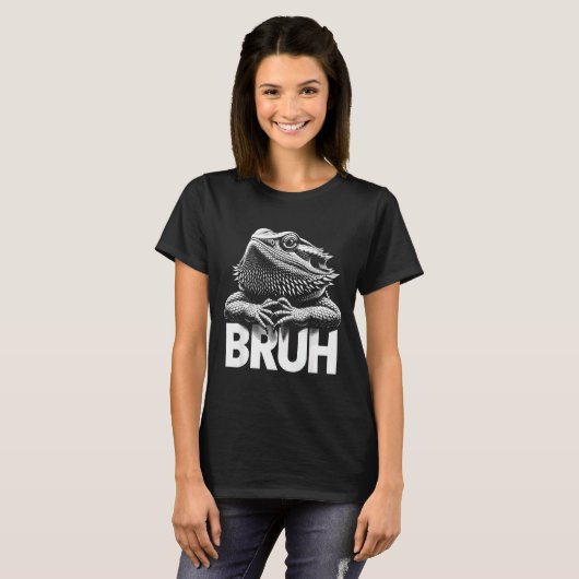 Bruh Bearded Dragon  T-shirt (Voorkant volledig)
