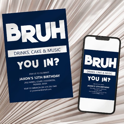 BRUH | Ben je binnen? Birthday Kaart