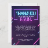 Bruh, ben je binnen? Neon Arcade Video Games Jonge Bedankkaart (Voorkant)