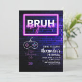 Bruh, ben je binnen? Neon Arcade Video Games Jonge Kaart (Staand voorkant)