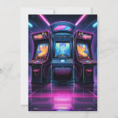 Bruh, ben je binnen? Neon Arcade Video Games Jonge Kaart (Achterkant)