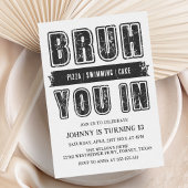 Bruh, ben je binnen? Pool Party Tiener Jongen Verj Kaart