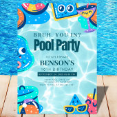 BRUH, ben je binnen? Zwemjongen Verjaardag Kaart