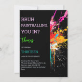 Bruh, ben je in paintball jarig? kaart (Voorkant)