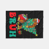 Bruh Bigfoot Christmas Funny Christmas Tree Xmas S Fleece Deken (Voorkant (Horizontaal))