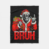 Bruh Bigfoot Christmas Funny Sasquatch Xmas For Me Fleece Deken (Voorkant)
