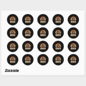 Bruh bigfoot meme afbeelding jongens mannen grappi ronde sticker (Vel)
