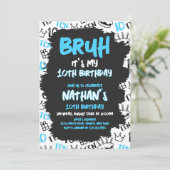 Bruh Birthday Kaart (Staand voorkant)