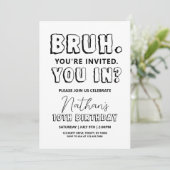 Bruh Birthday Kaart (Staand voorkant)