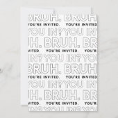 Bruh Birthday Kaart (Achterkant)