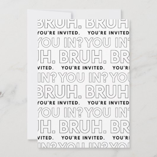 Bruh Birthday Kaart (Achterkant)