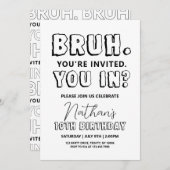 Bruh Birthday Kaart (Voorkant / Achterkant)