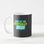Bruh Birthday Parent Funny Neon Glow Blue Green  Koffiemok (Links)
