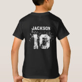 BRUH Black Grunge Boys 10th Birthday Splatter T-shirt (Achterkant)