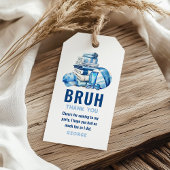 BRUH.. Blauw zwembad jongen verjaardag dank u Cadeaulabel