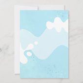 BRUH Blue Pool Party Boy Verjaardag Uitnodiging (Achterkant)