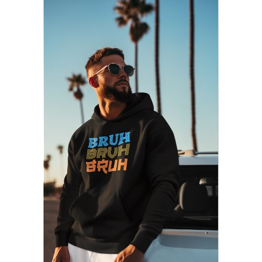 BRUH Bold Typography Design Hoodie