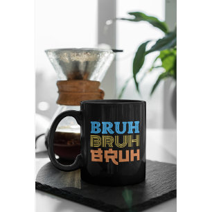 BRUH Bold Typography Design Koffiemok