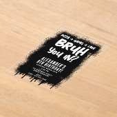 Bruh Boy Black Graffiti Street Art Birthday Acryl Uitnodigingen (Laagn)