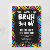 Bruh Boy Colorful Graffiti Street Art Birthday Kaart (Voorkant)