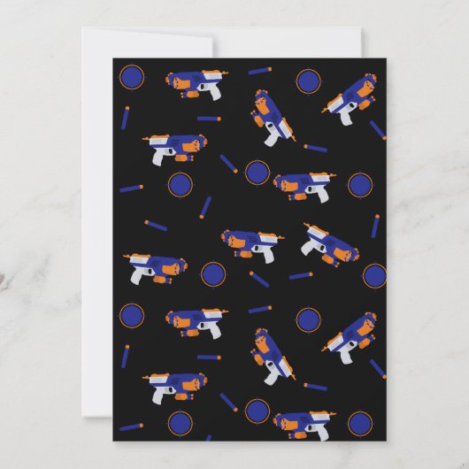 Bruh Boy's Birthday Party Teenager Dart Gun Battle Kaart (Achterkant)