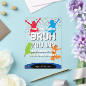 Bruh Boy's Birthday Party Teenager Jump Trampoline Acryl Uitnodigingen (Insitu (Huwelijk))