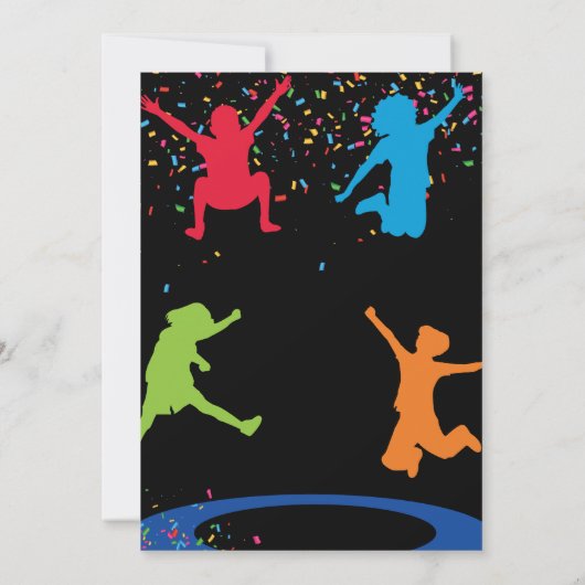 Bruh Boy's Birthday Party Teenager Jump Trampoline Kaart (Achterkant)