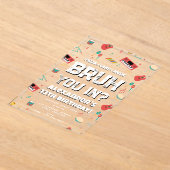 Bruh Boy's Birthday Party Teenager Music Band Acryl Uitnodigingen (Laagn)