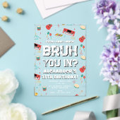 Bruh Boy's Birthday Party Teenager Music Band Acryl Uitnodigingen (Insitu (Huwelijk))