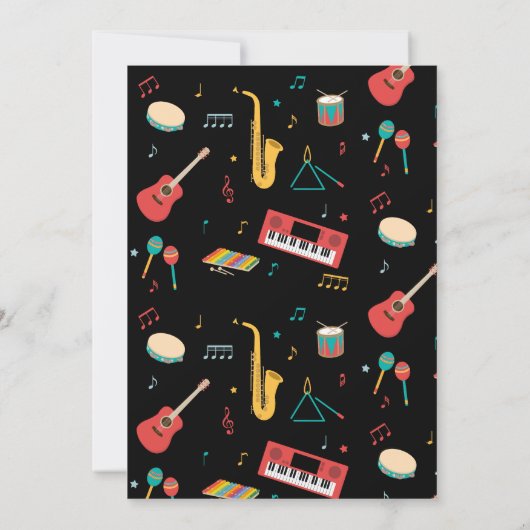 Bruh Boy's Birthday Party Teenager Music Band Kaart (Achterkant)