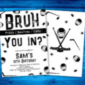 Bruh Boys IJshockey Kids Verjaardagsfeest Kaart