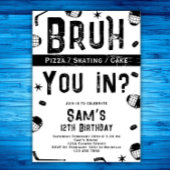 Bruh Boys IJshockey Kids Verjaardagsfeest Kaart