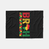 Bruh Boys Kinder Afro-Amerikaanse Funny Black Hist Fleece Deken (Voorkant (Horizontaal))